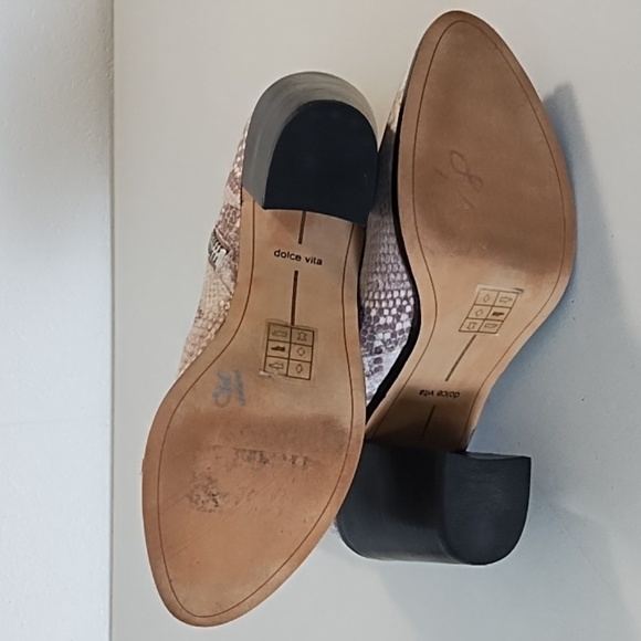 Dolce Vita Snake Embossed Genuine Leather Silver Inner Zipper Samie Boot 8.5 - Picture 12 of 14